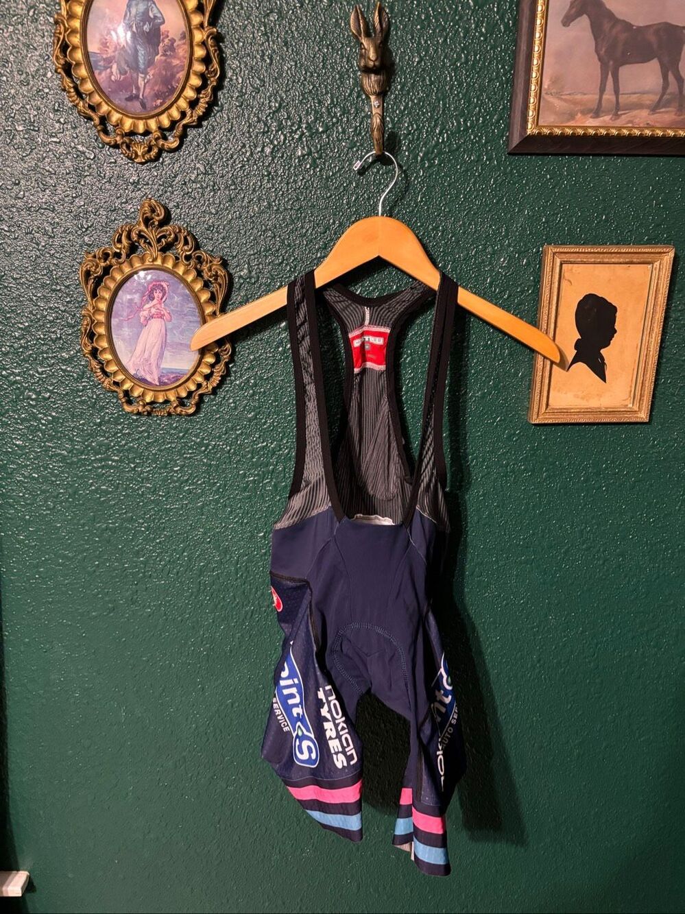 CASTELLI CYCLING ONE PIECE BIB SIZE MEDIUM WOMENS BLUE